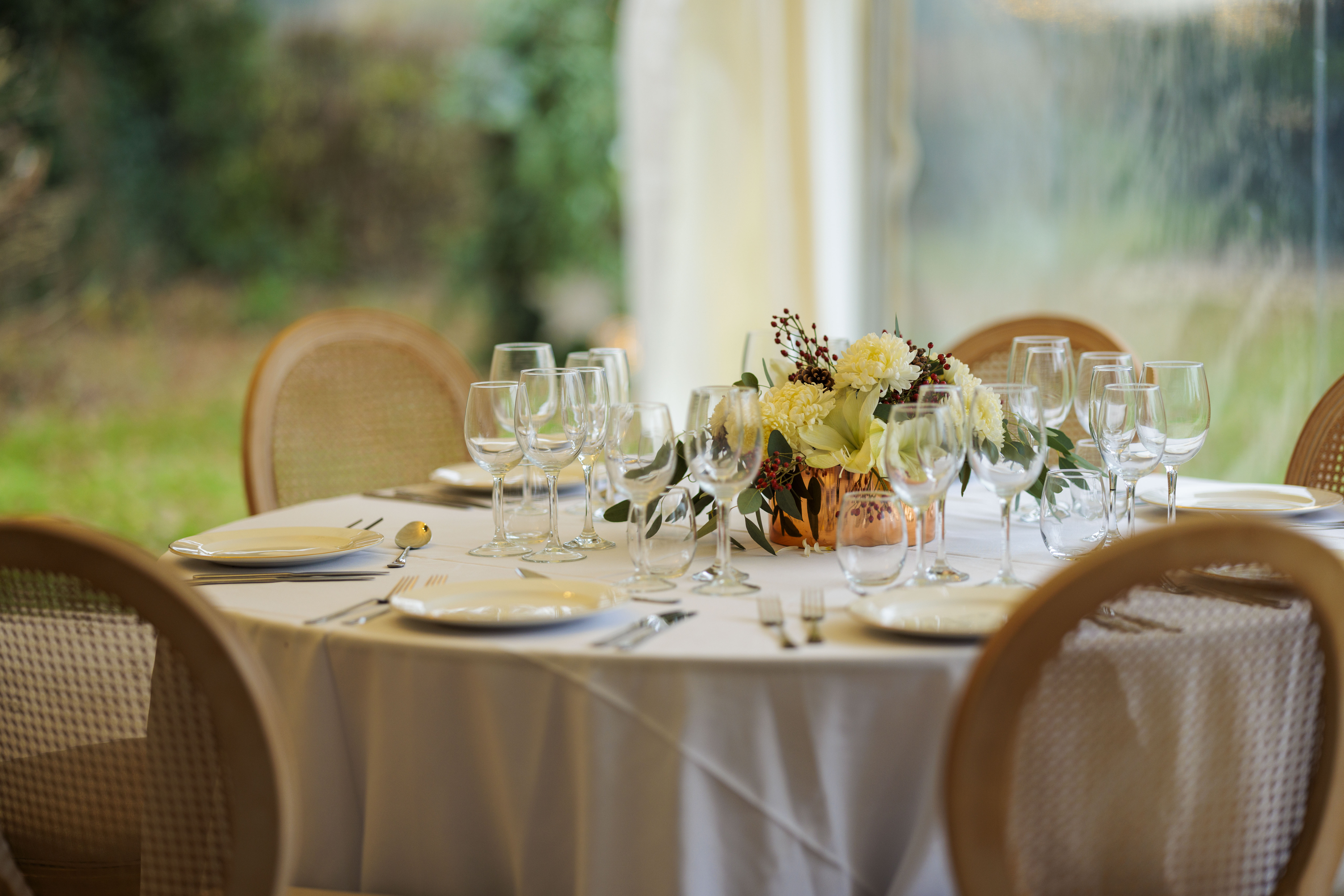 Wedding tables settings